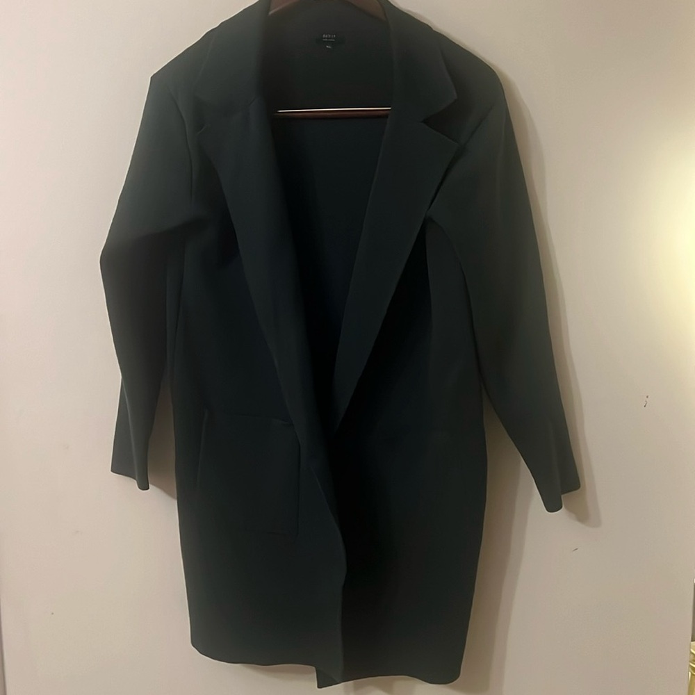 Debut green long cardigan/coat style knit 331